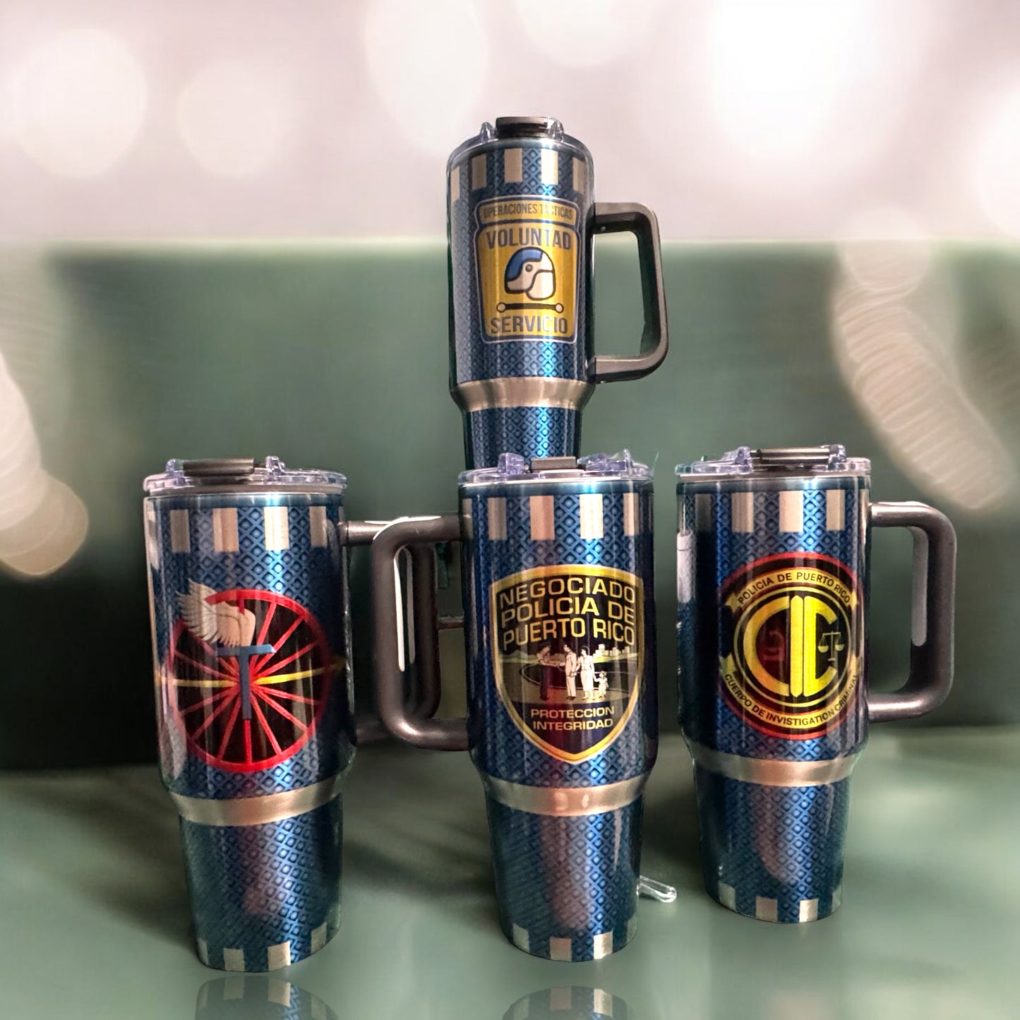 Vaso de la Policia De Puerto Rico 40 oz.
