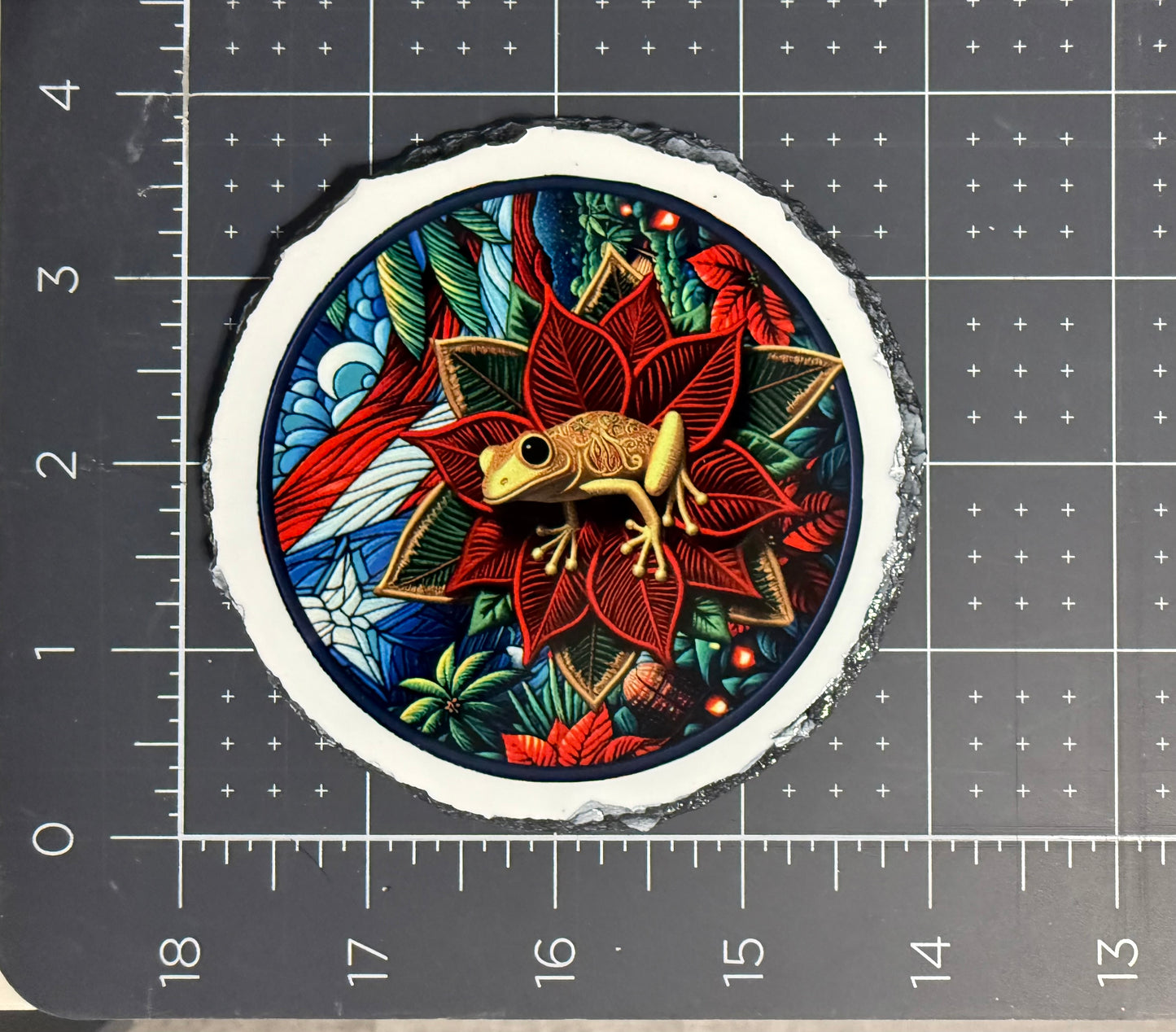 Puerto Rico Rock Slate Drink Coaster Set of 4