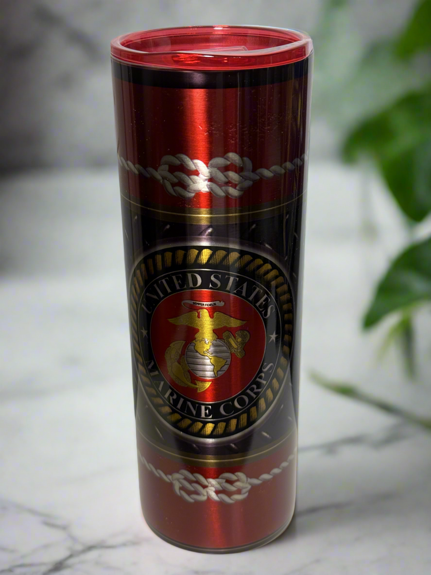Marines Skinny Tumbler 20 oz