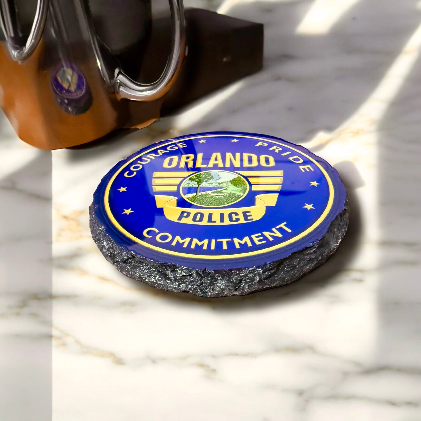 Orlando Police Rock Coasters  (various logo units for purchase).