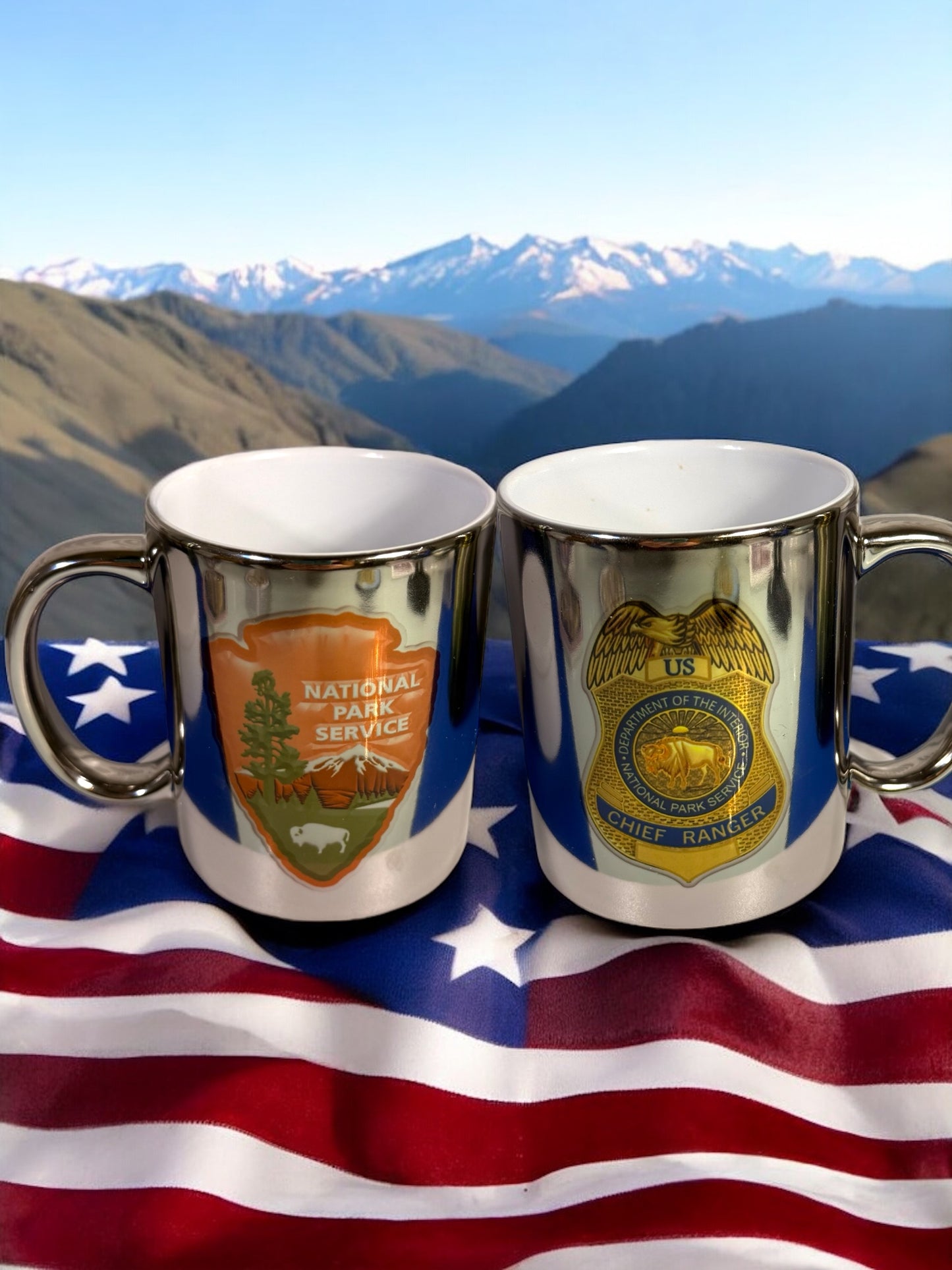 National Park Service Stainless Steel Travel Mug with Coasters