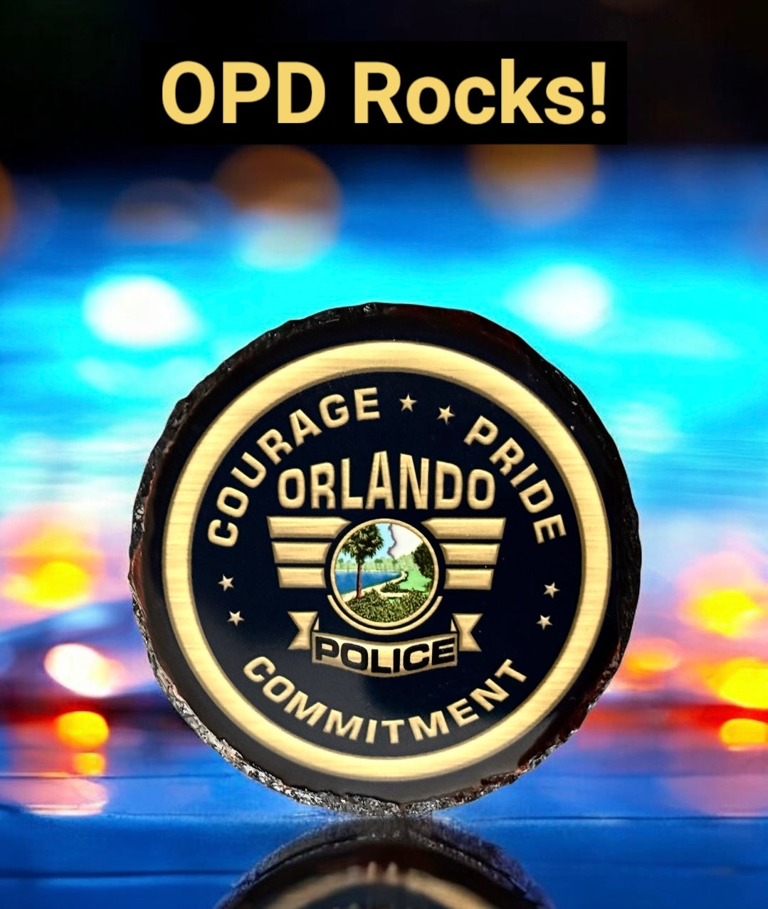 Orlando Police Rock Coasters  (various logo units for purchase).